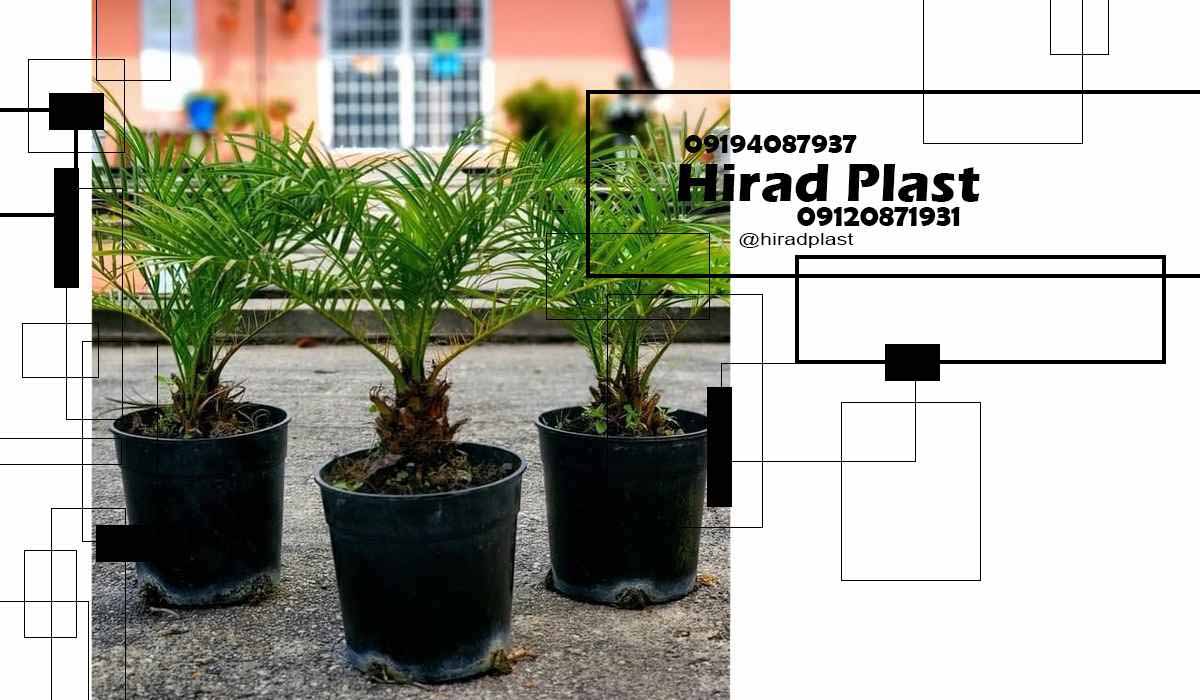 گلدان پلاستیکی مشکی